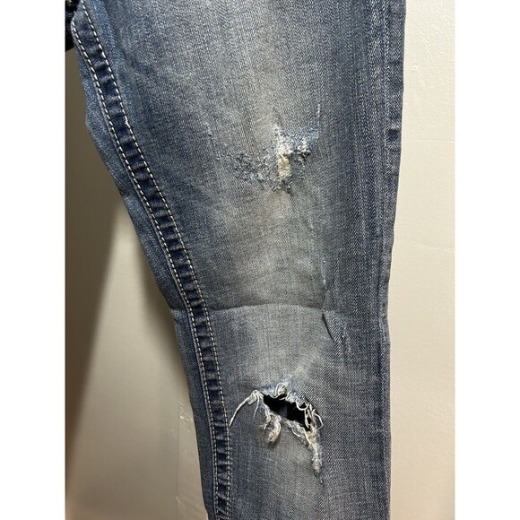 Miss Me Jeans Womens  Cuffed Capri Size 28 Rhinestone Distressed - Picture 4 of 8